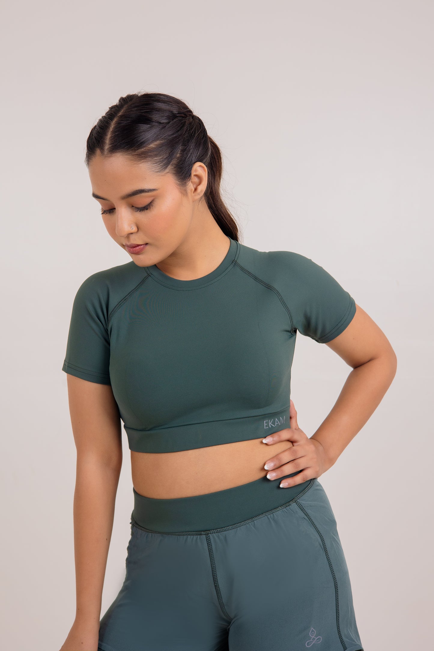 Mint Green Prithvi Crop Top