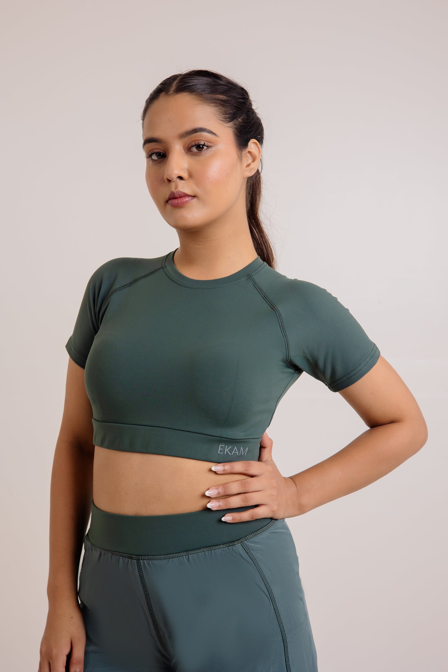Mint Green Prithvi Crop Top