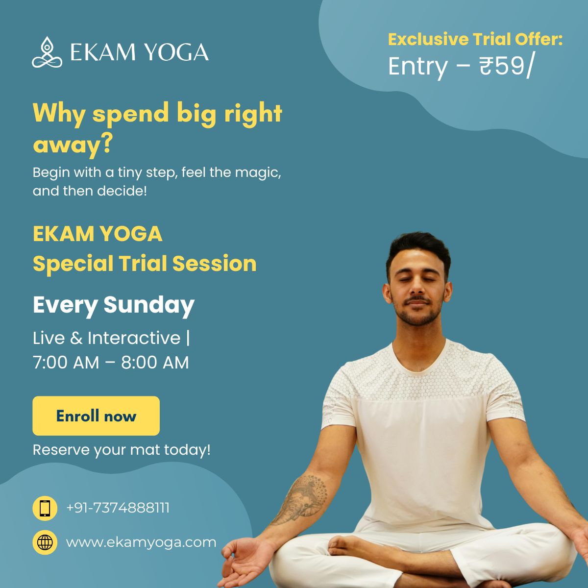 EKAM YOGA – Special Trial Session ✨