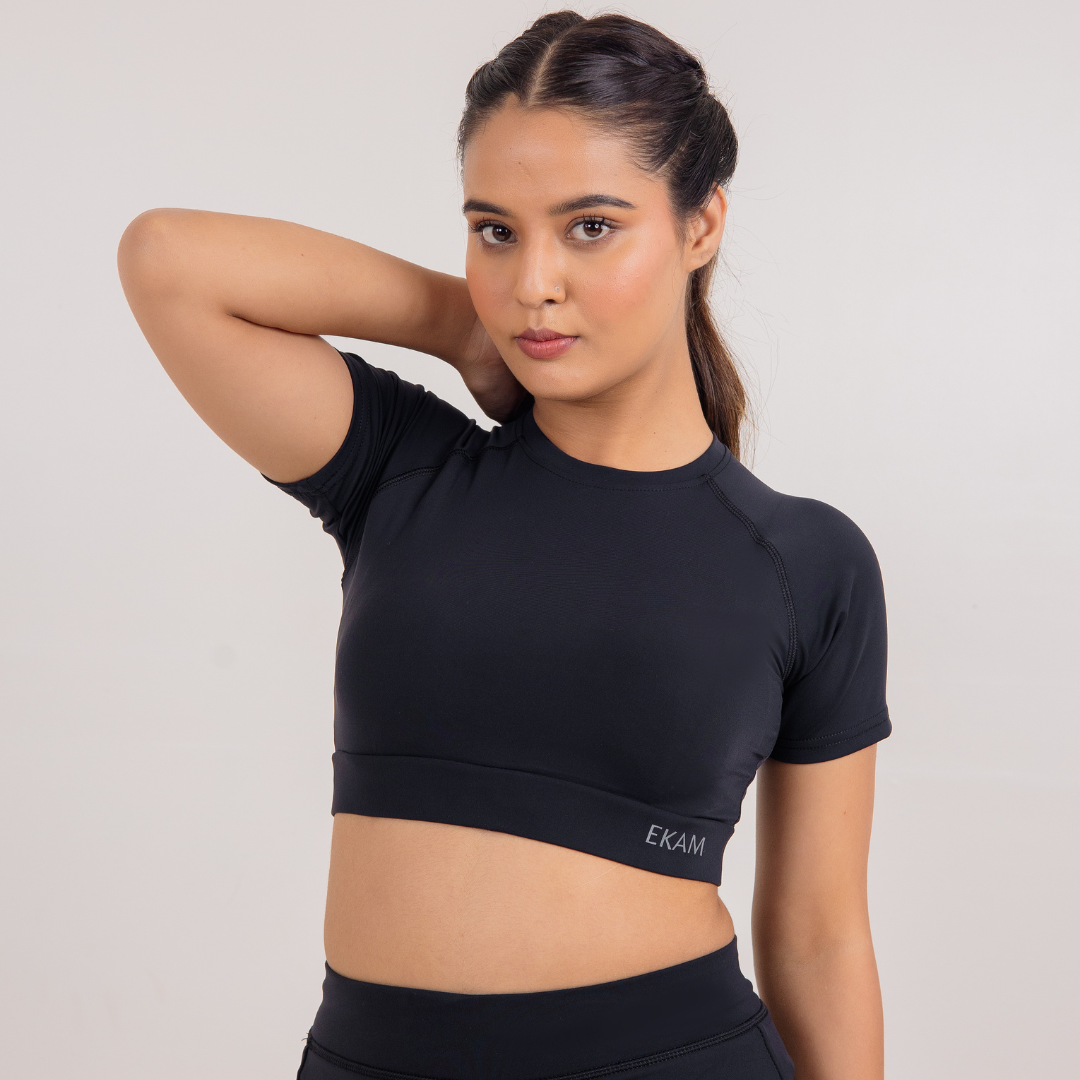 Black Prithvi Crop Top